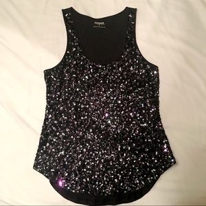 Express dream weight cotton sequined tank top